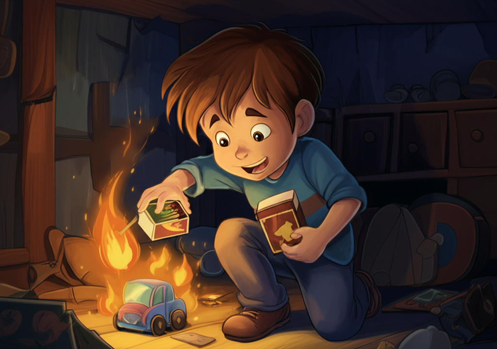 Illustration for "Arson is a dangerous game, and Kingston is startin..."