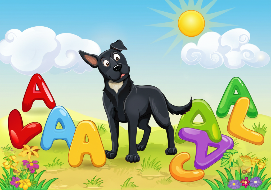 Luna terrorizes the alphabet 